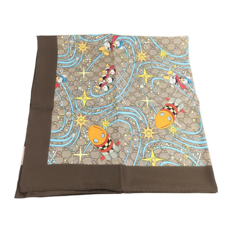GUCCI 絲質Donald Duck Scarf絲巾-2