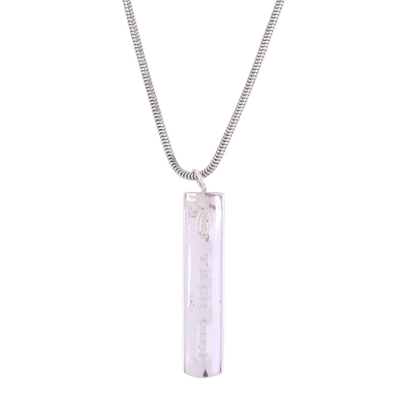 TIFFANY＆CO 925純銀1837 Bar Necklace銀扣項鏈-0