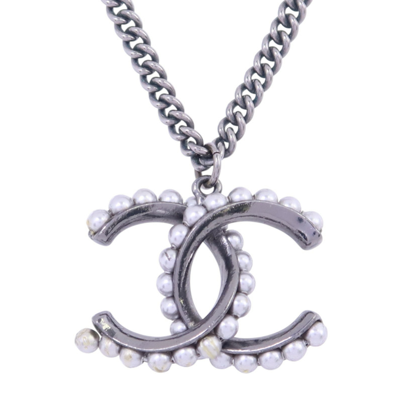 CHANEL 金屬/仿珍珠Necklace項鏈-1