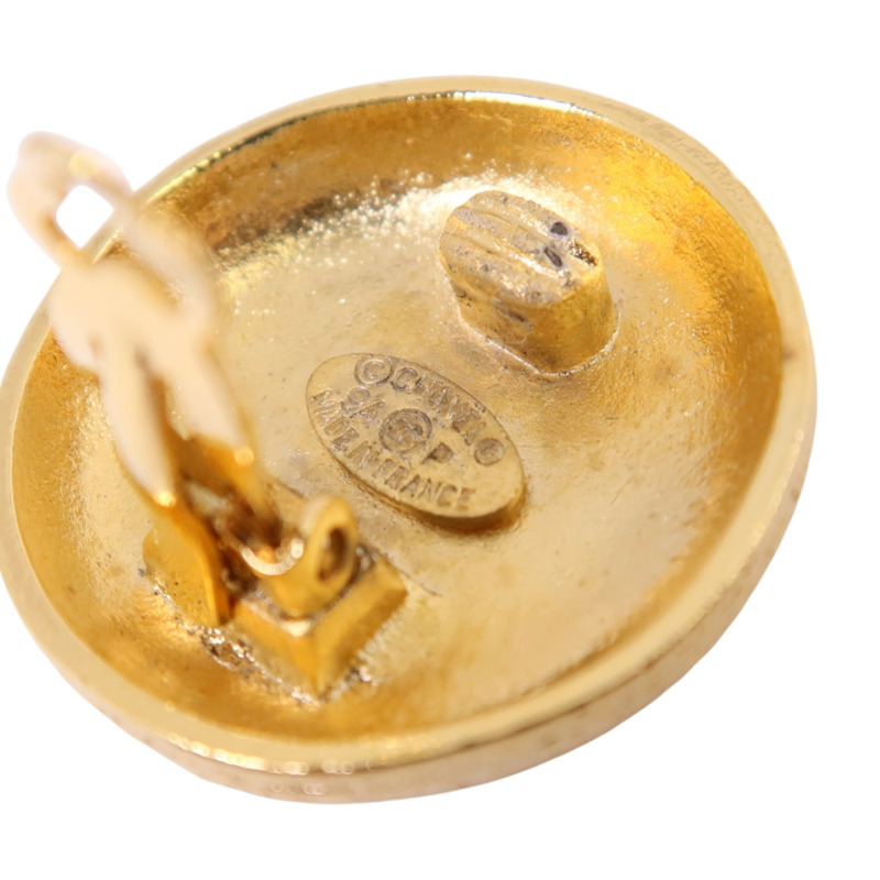 CHANEL 金屬Vintage Earrings金扣耳環-4