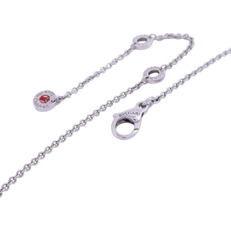 BVLGARI 925純銀/琺瑯Save The Children Necklace銀扣項鏈-5