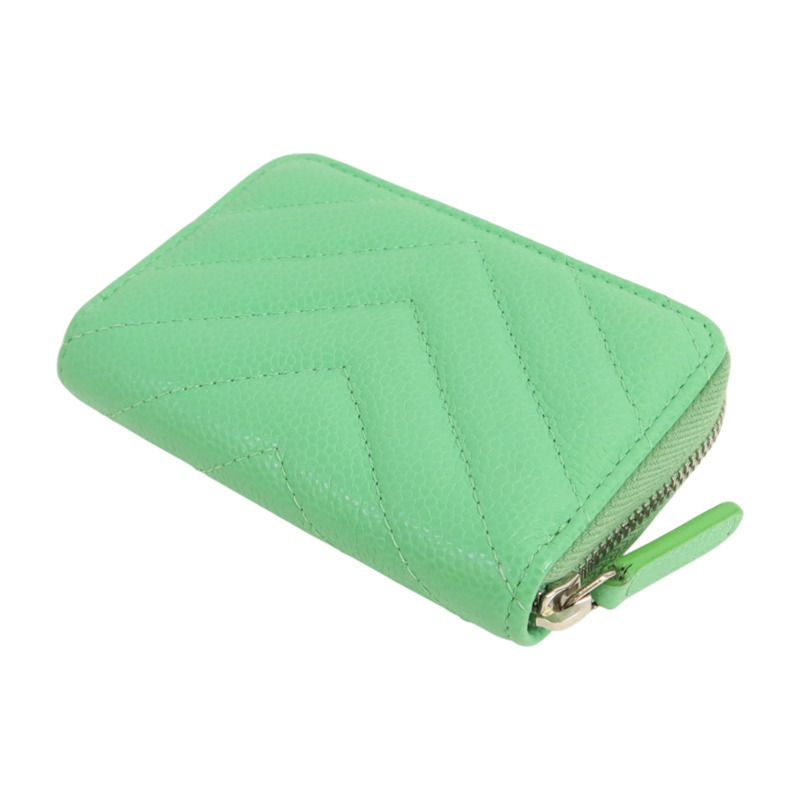 CHANEL 牛皮皮革Card Case銀扣卡套-3