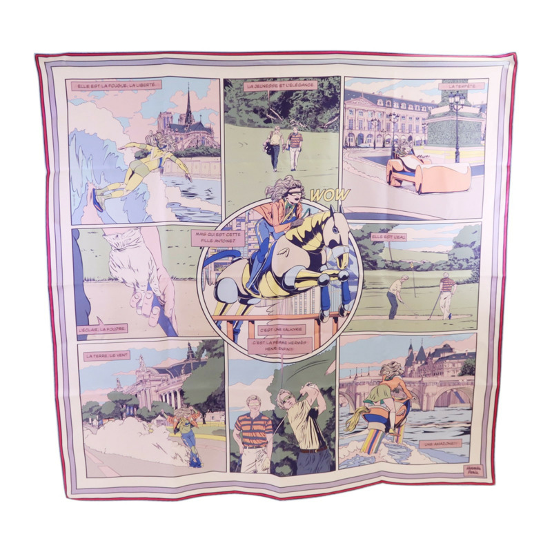 HERMES 絲質Scarf 90x90絲巾-0