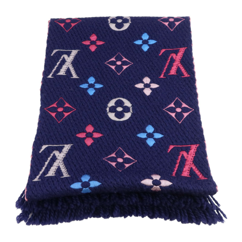 LOUIS VUITTON 羊毛/絲質Echarpe Logomania Rainbow Scarf圍巾-1