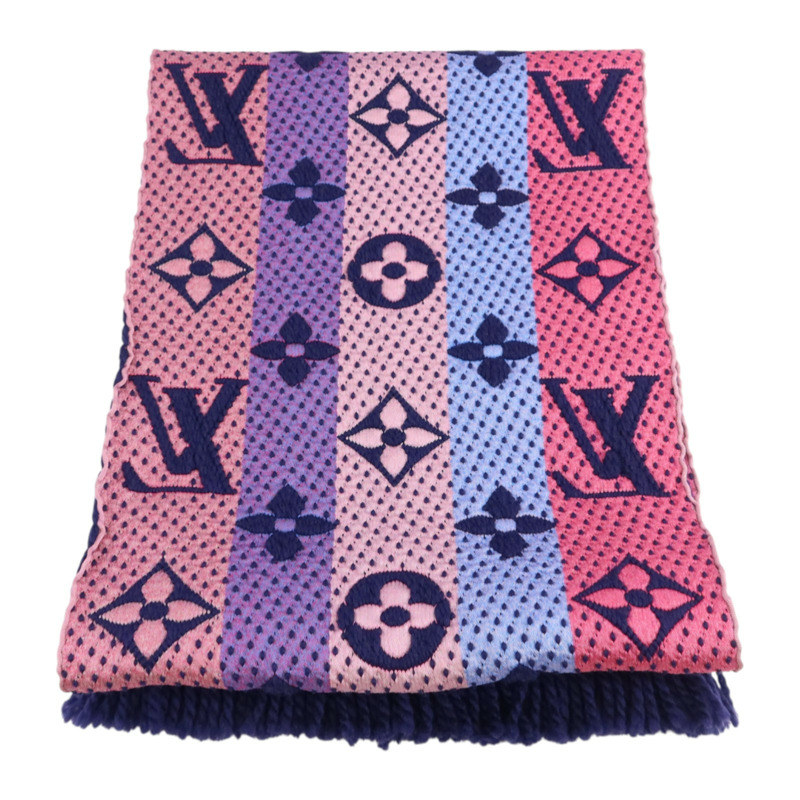 LOUIS VUITTON 羊毛/絲質Echarpe Logomania Rainbow Scarf圍巾-2