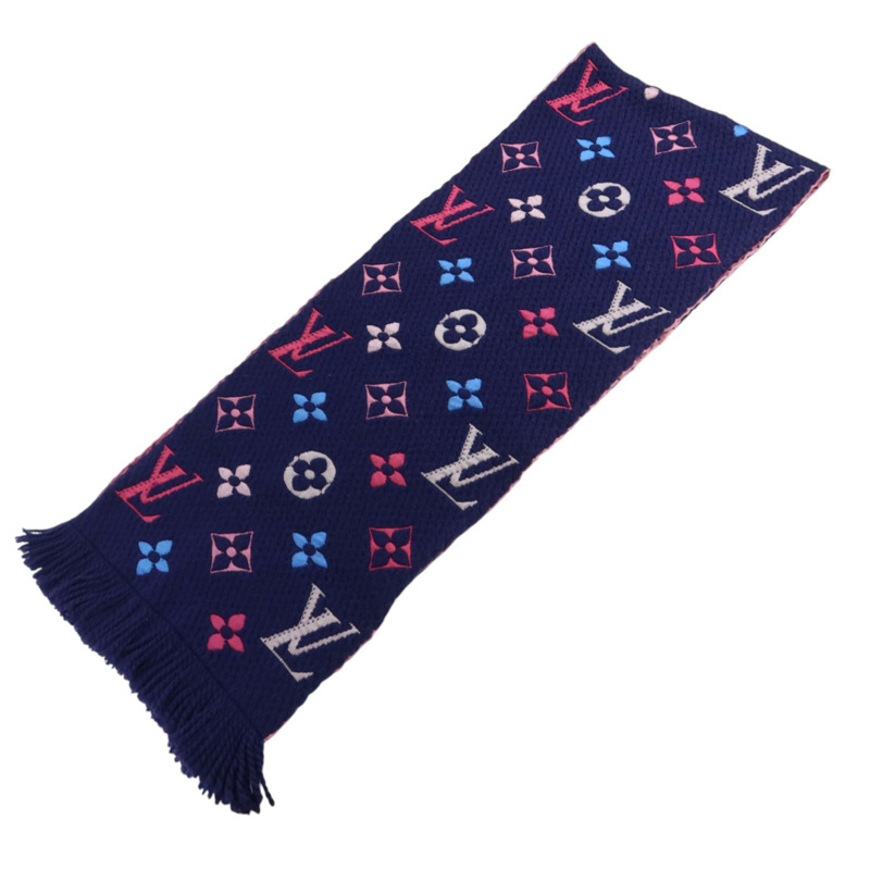 LOUIS VUITTON 羊毛/絲質Echarpe Logomania Rainbow Scarf圍巾-7
