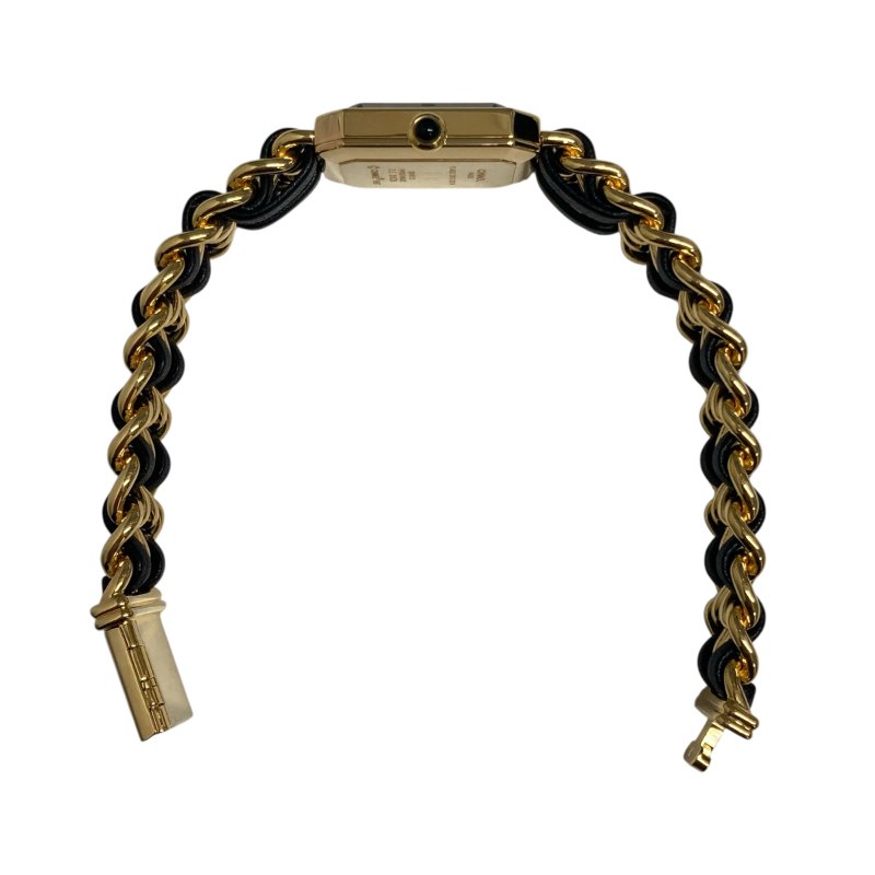 CHANEL 香奈兒 H0001 Premiere L 方糖 石英錶 黑金-2