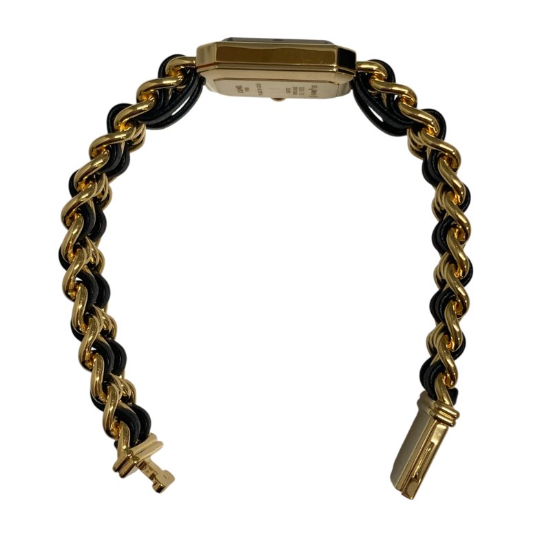 CHANEL 香奈兒 H0001 Premiere L 方糖 石英錶 黑金-3
