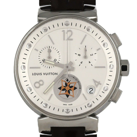 路易威登 Tambour Moon Star GM 計時腕錶 Q8D10 不鏽鋼石英錶