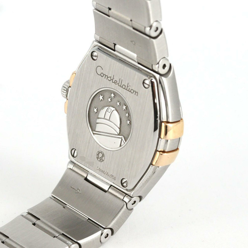 歐米茄星座系列磨砂玫瑰金組合款12鑽錶 123.20.24.60.55.005 SSxPG 石英錶-5