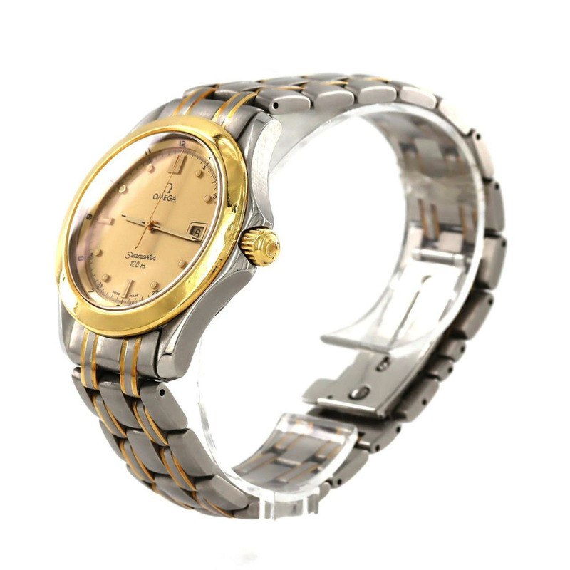 歐米茄海馬120 SSxYG石英錶-1