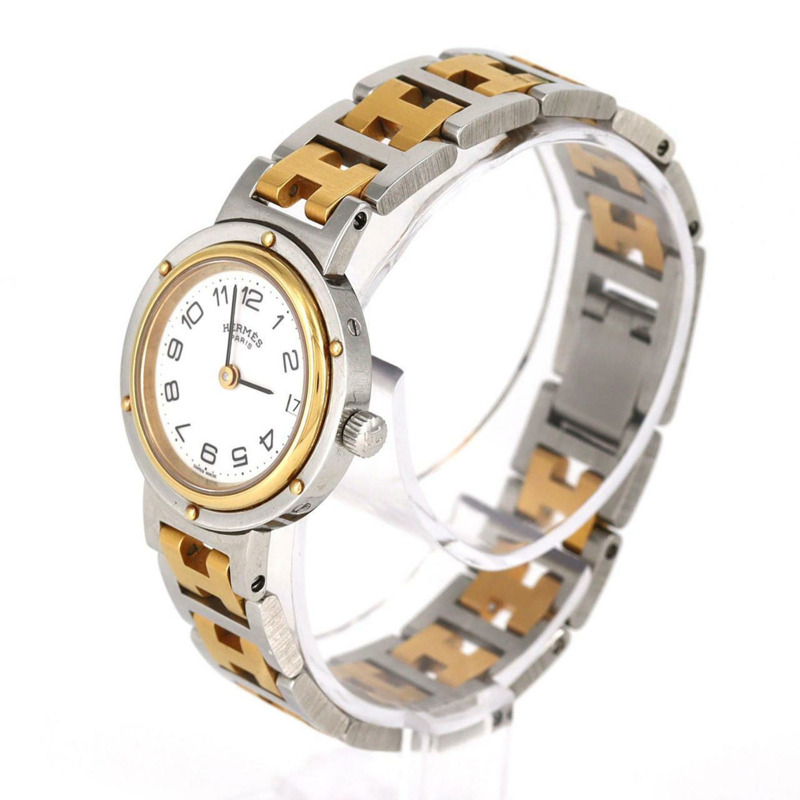 愛馬仕 Clipper 雙色 SSxGP 石英錶-1