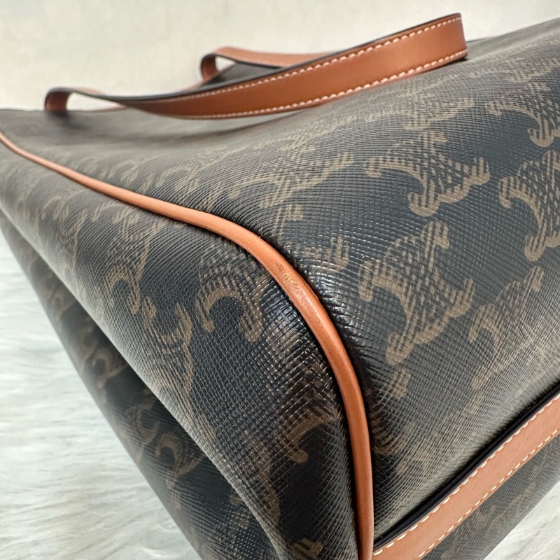 Celine 老花凱旋門金釦托特包-3