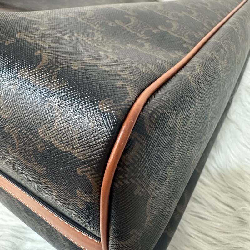 Celine 老花凱旋門金釦托特包-5