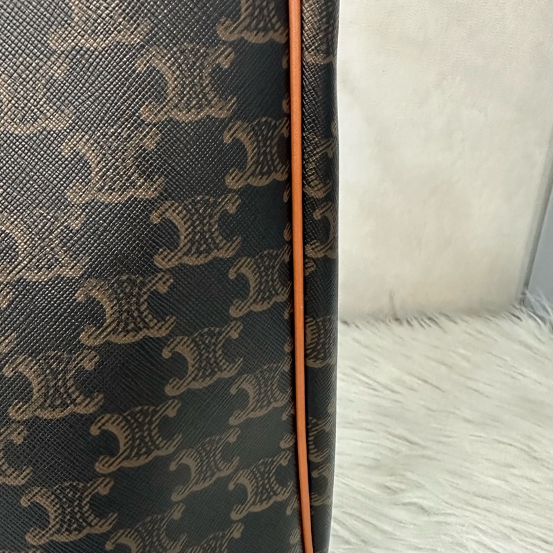 Celine 老花凱旋門金釦托特包-15