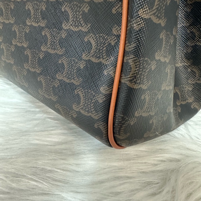 Celine 老花凱旋門金釦托特包-30