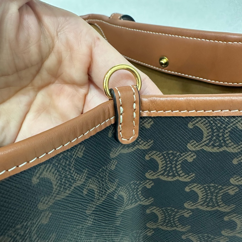 Celine 老花凱旋門金釦托特包-31