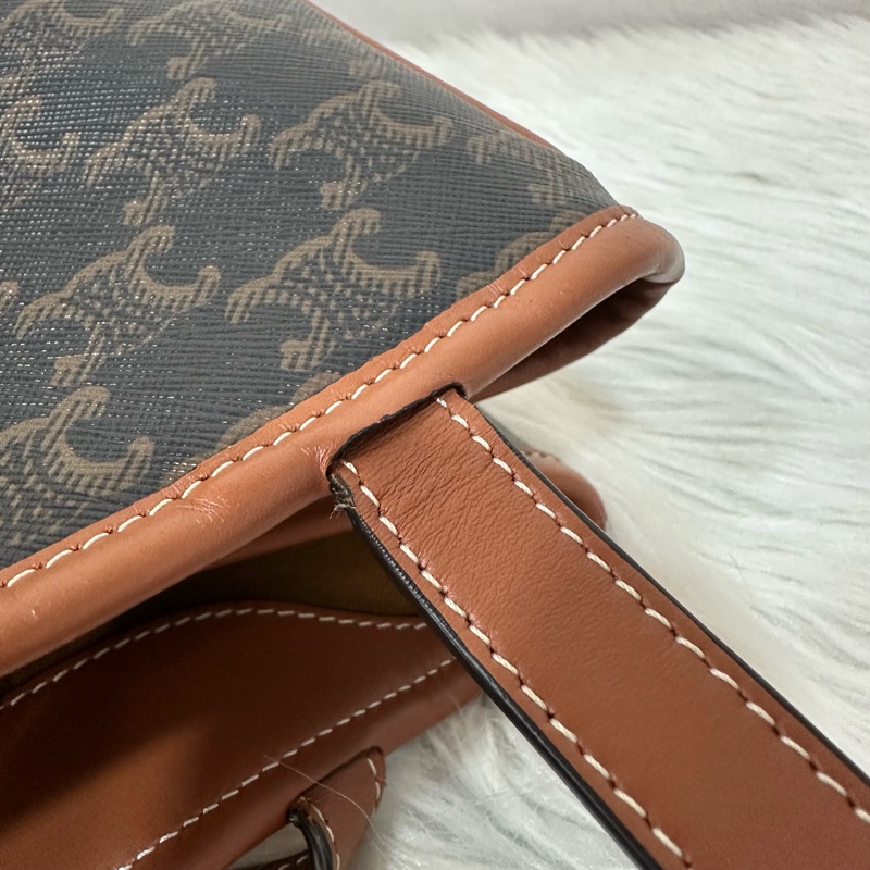 Celine 老花凱旋門金釦托特包-46