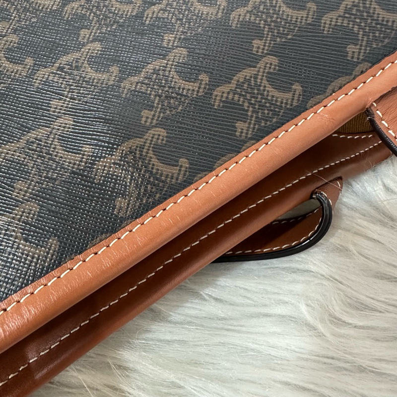 Celine 老花凱旋門金釦托特包-48