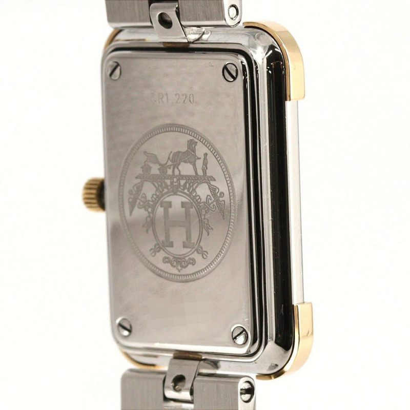 愛馬仕 Cloajour 雙色 CR1.220 SSxGP 石英錶-5