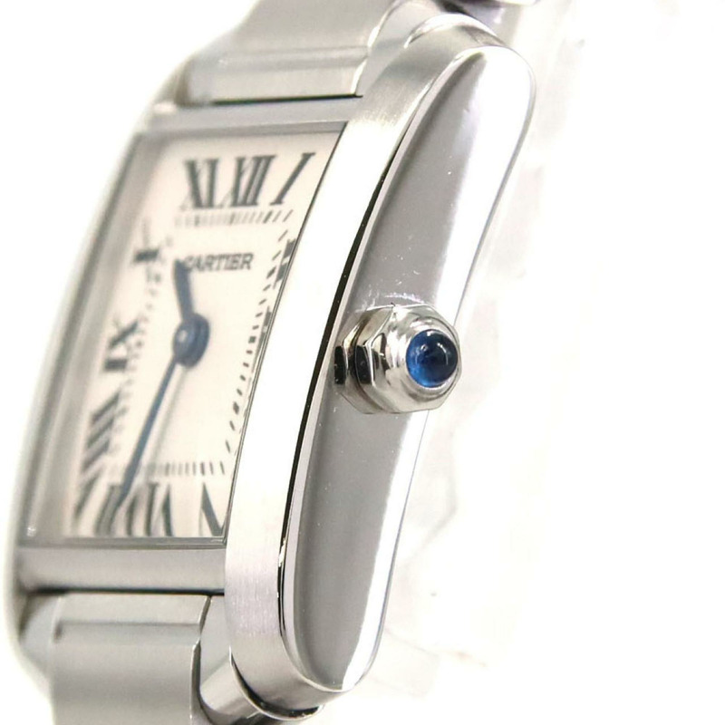 卡地亞 Tank Française SM W51008Q3 不鏽鋼石英錶-4