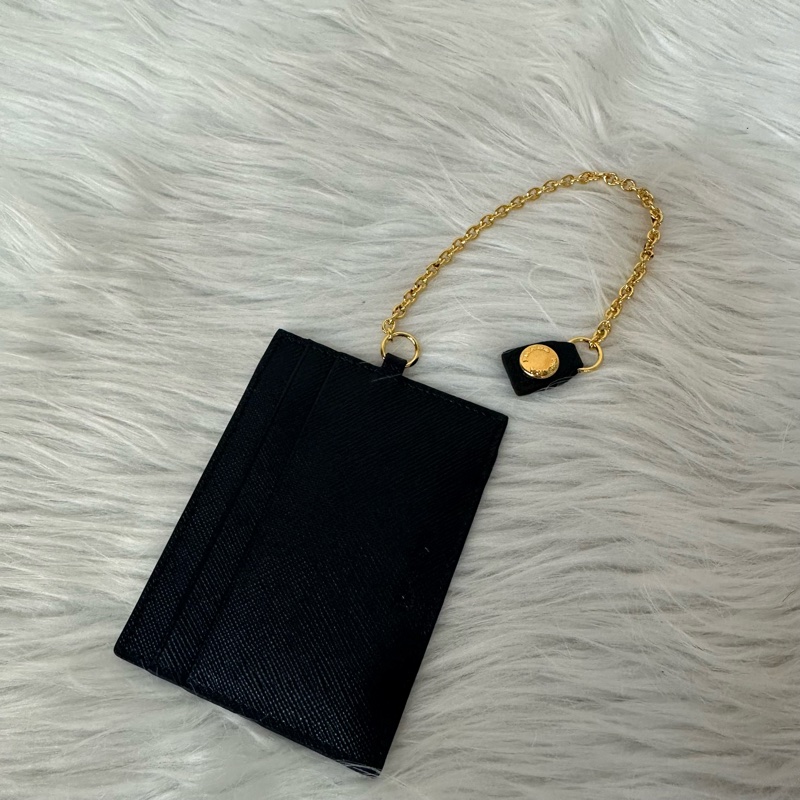 Prada 1MH132 黑色牛皮金釦長夾-34