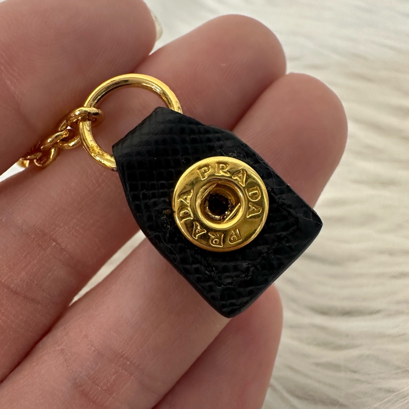 Prada 1MH132 黑色牛皮金釦長夾-37