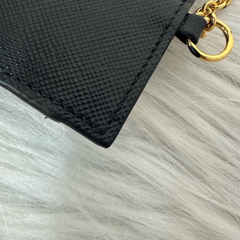 Prada 1MH132 黑色牛皮金釦長夾-42