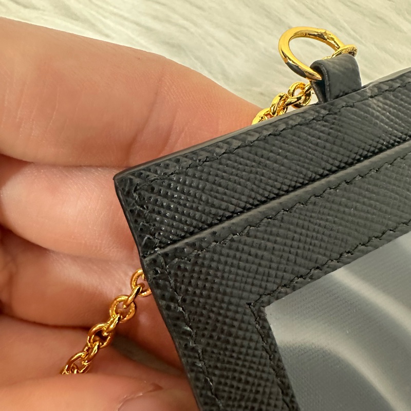 Prada 1MH132 黑色牛皮金釦長夾-48
