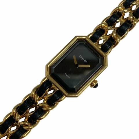 CHANEL 香奈兒 H0001 Premiere M 方糖 石英錶 黑金