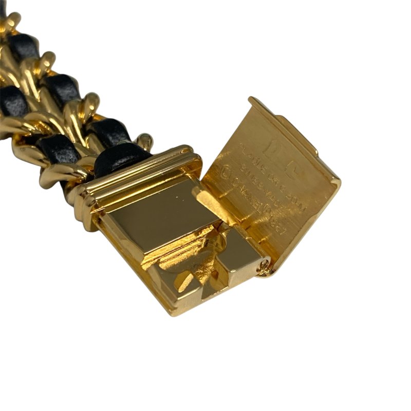 CHANEL 香奈兒 H0001 Premiere M 方糖 石英錶 黑金-8