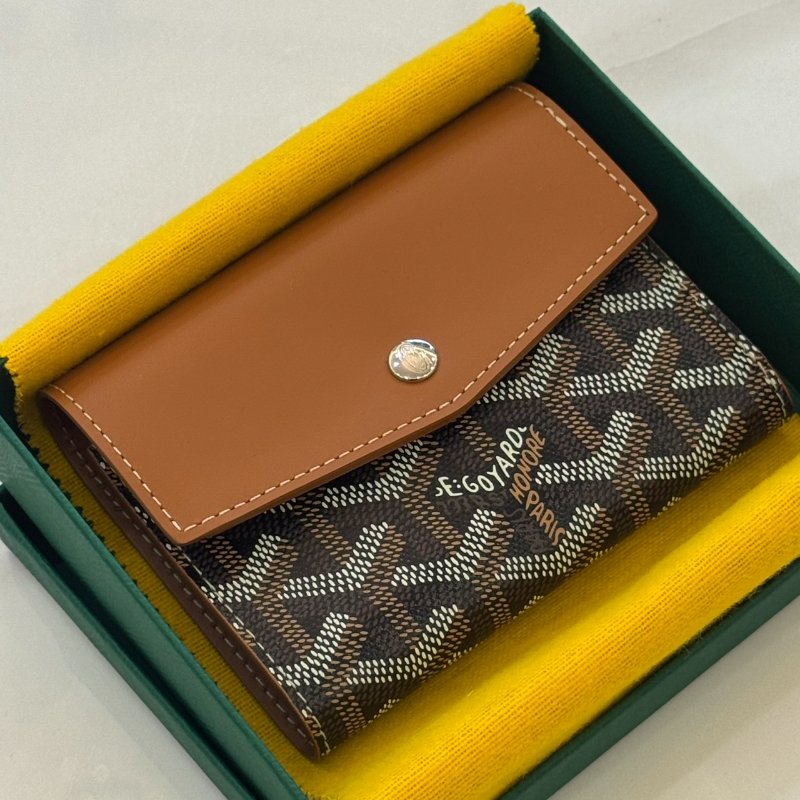 *SHIHNA名牌精品* Goyard Saint Gabriel 黑棕 牛皮拼接三折短夾-1