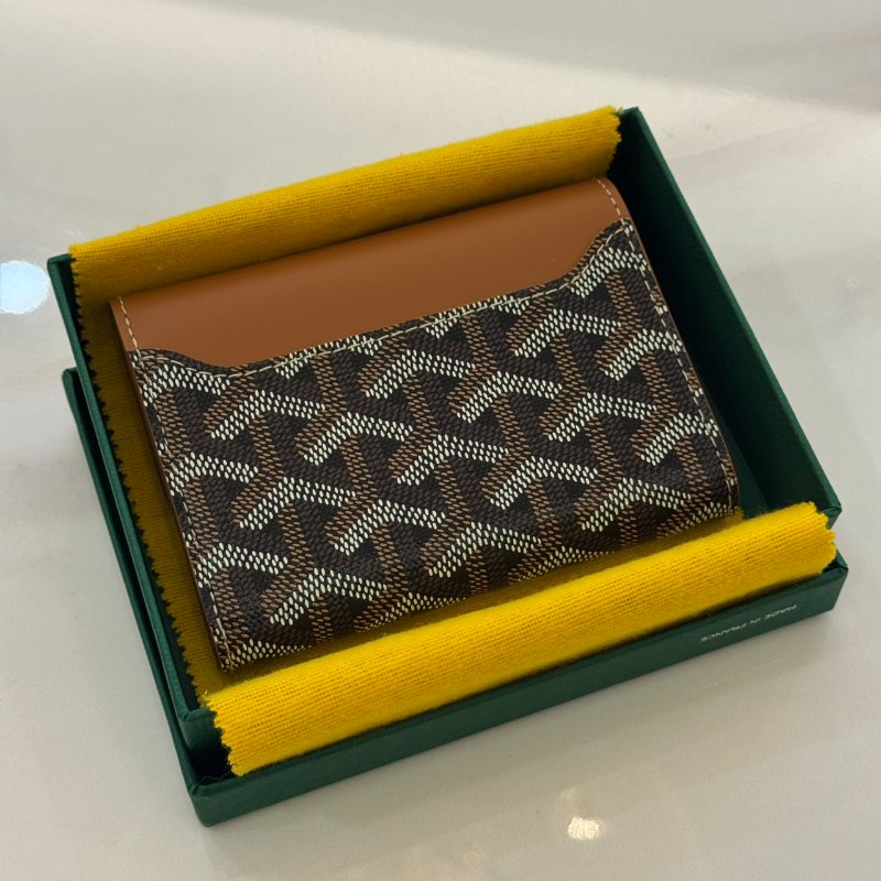 *SHIHNA名牌精品* Goyard Saint Gabriel 黑棕 牛皮拼接三折短夾-2