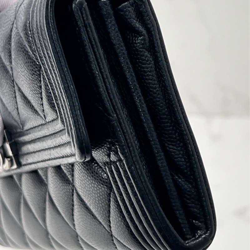 💗香緹國際精品💗 811 Chanel leboy 長夾 荔枝皮 保卡款-2