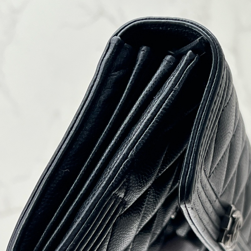 💗香緹國際精品💗 811 Chanel leboy 長夾 荔枝皮 保卡款-5