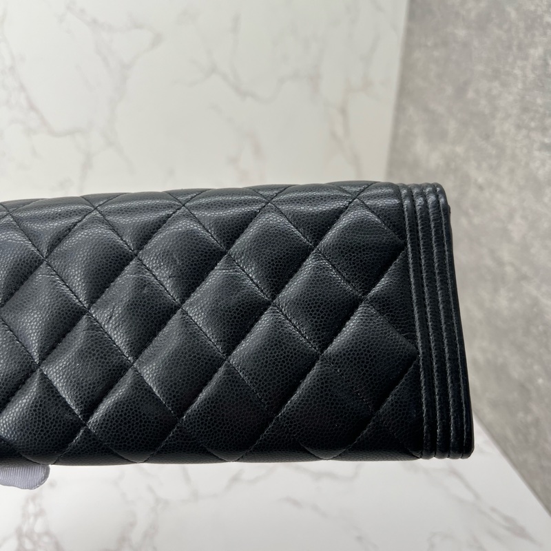 💗香緹國際精品💗 811 Chanel leboy 長夾 荔枝皮 保卡款-10