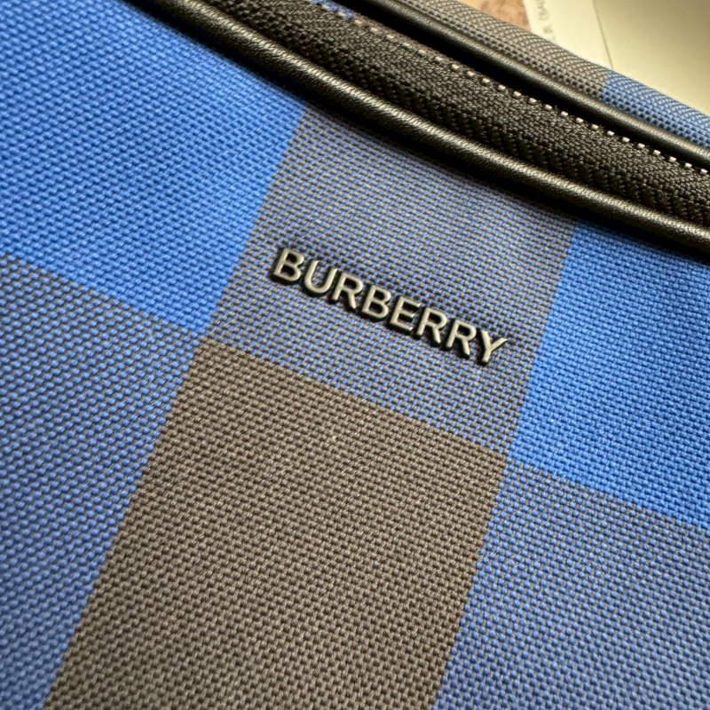 ✨閒置99成新 BURBERRY 藍灰拼黑色多功能相機包 外出包-2