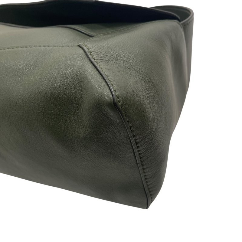 LOEWE 羅威 PUZZLE HOBO 拼圖肩背包 皮革 墨綠色 金釦-6