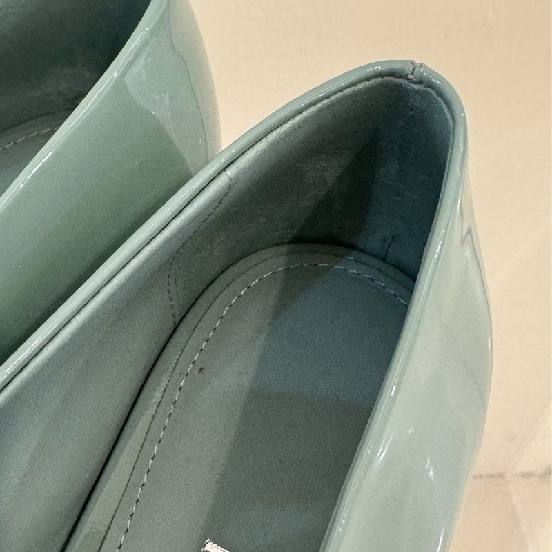 Ferragamo 藍綠蝴蝶結娃娃鞋 6號😻😻-9