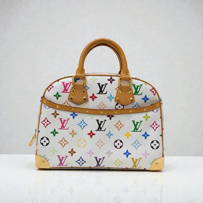 莉亞精品♡LV 白三彩手提包 二手美包-0