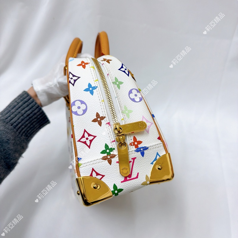 莉亞精品♡LV 白三彩手提包 二手美包-6