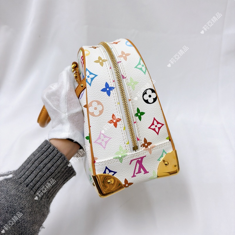 莉亞精品♡LV 白三彩手提包 二手美包-7