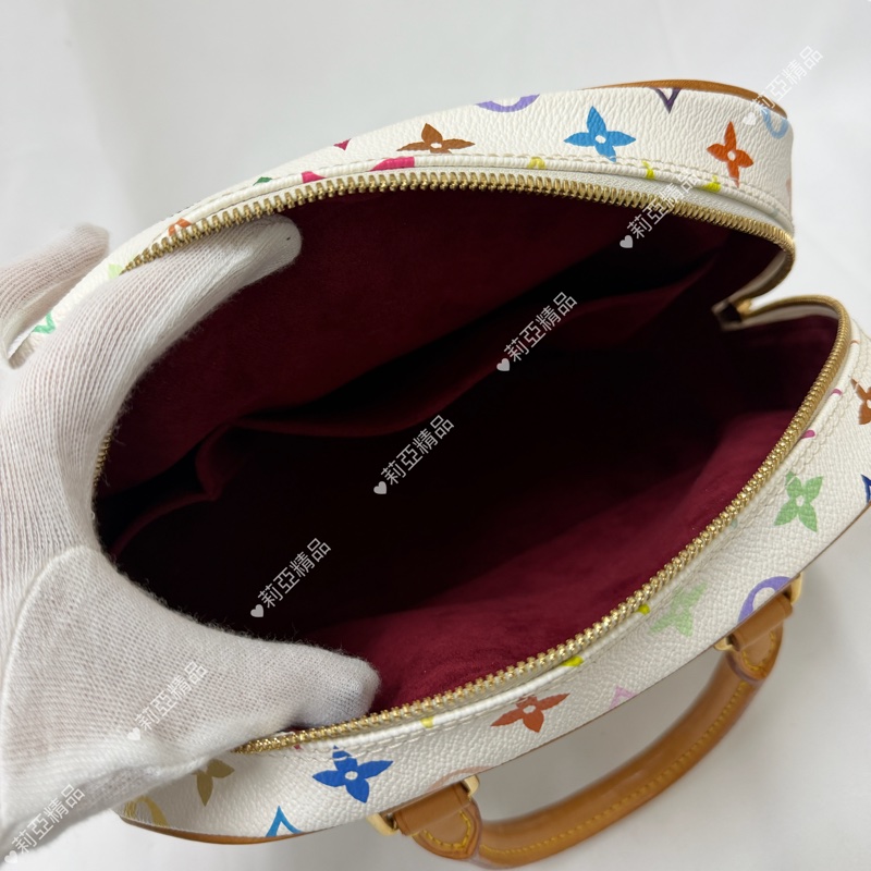 莉亞精品♡LV 白三彩手提包 二手美包-15