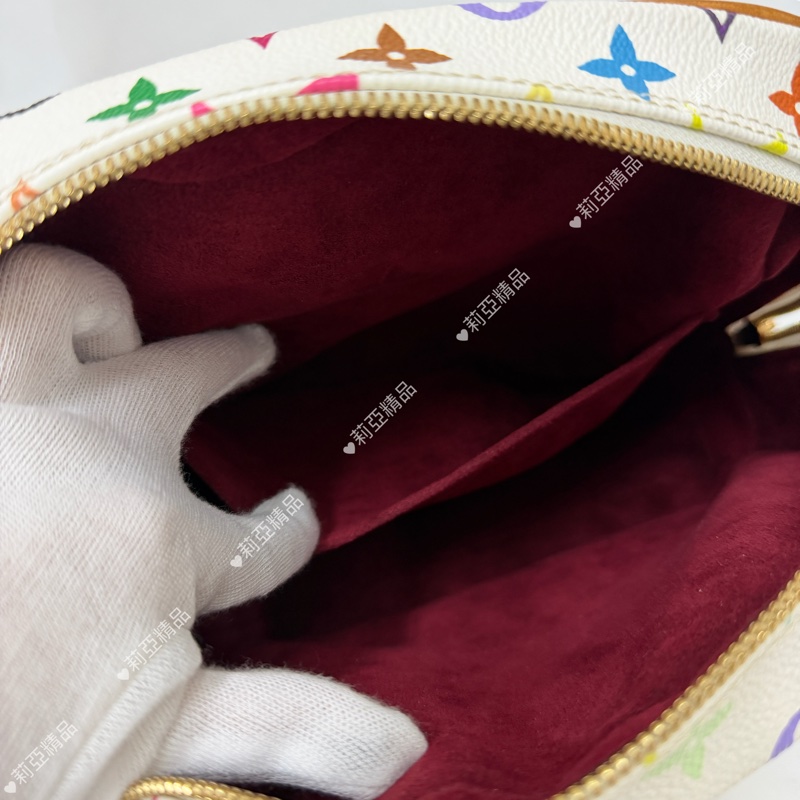莉亞精品♡LV 白三彩手提包 二手美包-16