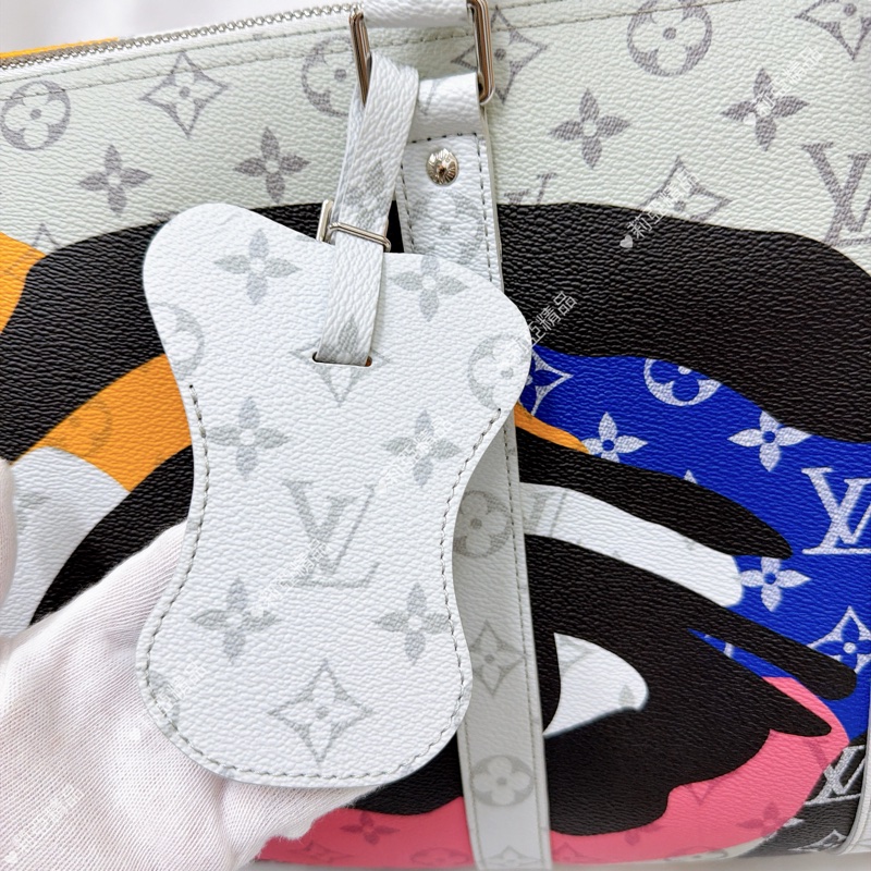 莉亞精品♡ LV 白花眼睛系列旅行袋 45cm 近新美包-10