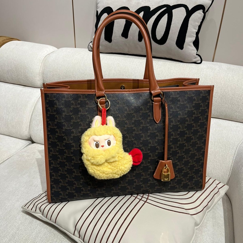 Celine horizontal cabas Triomphe Canvas Tan-0