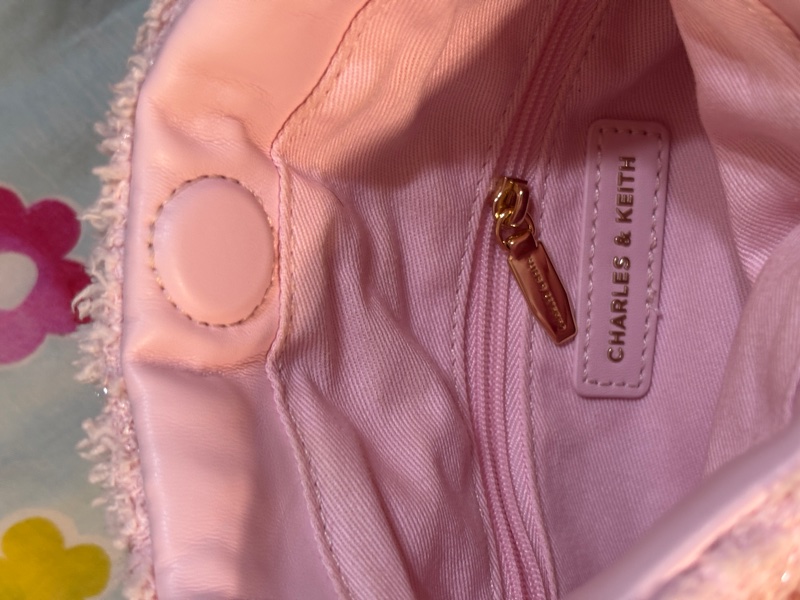 CHARLES&KEITH冬日限定：Duo 毛呢流浪包-粉-3