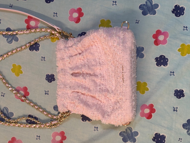 CHARLES&KEITH冬日限定：Duo 毛呢流浪包-粉-4