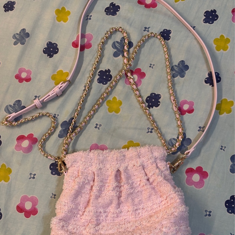 CHARLES&KEITH冬日限定：Duo 毛呢流浪包-粉-5