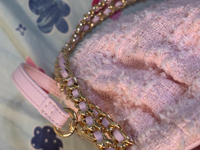 CHARLES&KEITH冬日限定：Duo 毛呢流浪包-粉-7